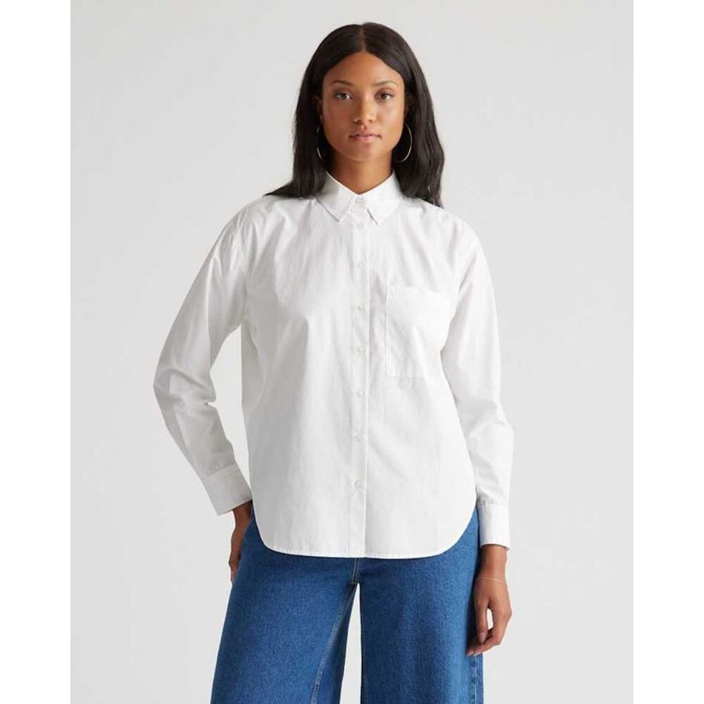 Quince White Button-Up Shirt